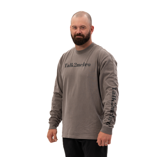 Heavy Faded Long Sleeve Mens (Choose Message On Back)